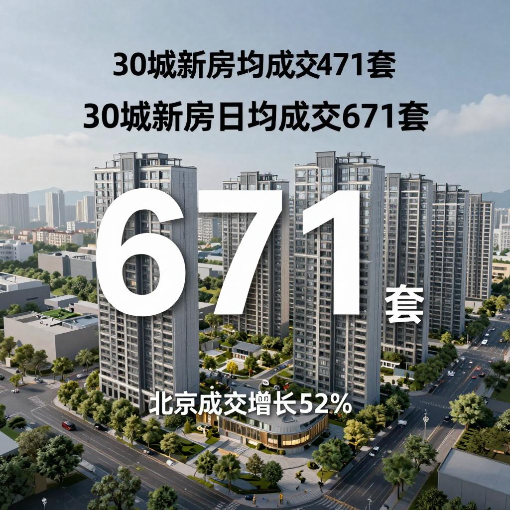 国庆楼市分化:30城新房日均成交671套,京沪深逆势增长、北京成交增52%第三张图