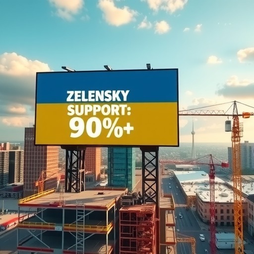 BBC民调显示乌克兰总统泽连斯基支持率飙升至90%以上(图1)