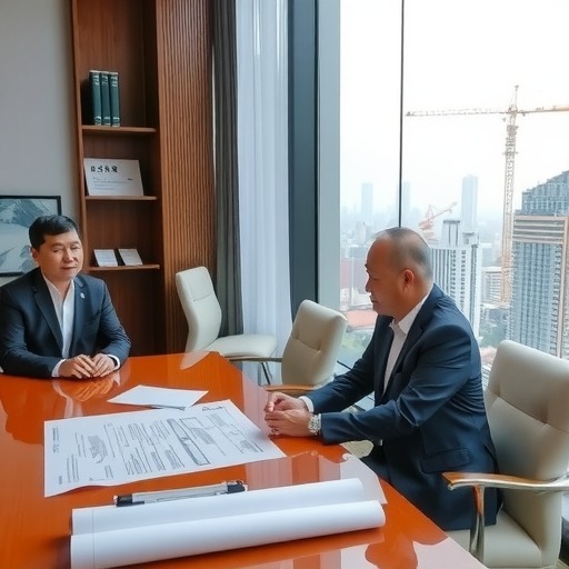 阎晓峰会见中材国际党委书记、董事长印志松一行(图1)