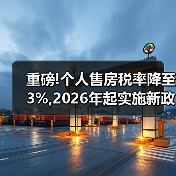 重磅!个人售房税率降至3%,2026年起实施新政(图2) 重磅!个人售房税率降至3%,2026年起实施新政(图2)