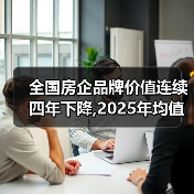 全国房企品牌价值连续四年下降,2025年均值下滑7.6%至333.7亿元（图3）