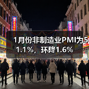 1月份非制造业PMI为51.1%,环降1.6%(图1) 1月份非制造业PMI为51.1%,环降1.6%(图1)