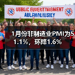 1月份非制造业PMI为51.1%,环降1.6%(图4) 1月份非制造业PMI为51.1%,环降1.6%(图4)