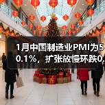 1月中国制造业PMI为50.1%，扩张放慢环跌0.2（图1）