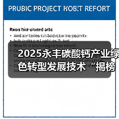 2025永丰碳酸钙产业绿色转型发展技术“揭榜挂帅”攻关交流会召开(图2) 2025永丰碳酸钙产业绿色转型发展技术“揭榜挂帅”攻关交流会召开(图2)