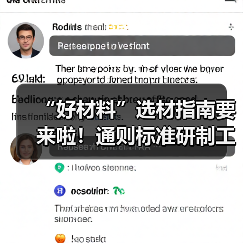 “好材料”选材指南要来啦!通则标准研制工作启动(图1) “好材料”选材指南要来啦!通则标准研制工作启动(图1)