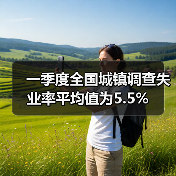 一季度全国城镇调查失业率平均值为5.5%(图4) 一季度全国城镇调查失业率平均值为5.5%(图4)