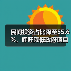 民间投资占比降至55.6%,呼吁降低政府项目投资门槛(图4) 民间投资占比降至55.6%,呼吁降低政府项目投资门槛(图4)