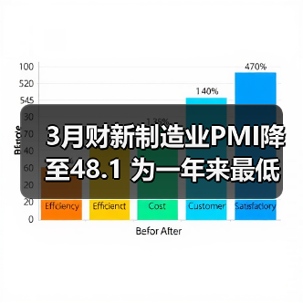 3月财新制造业PMI降至48.1 为一年来最低(图2) 3月财新制造业PMI降至48.1 为一年来最低(图2)