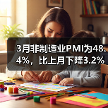 3月非制造业PMI为48.4%,比上月下降3.2%(图1) 3月非制造业PMI为48.4%,比上月下降3.2%(图1)
