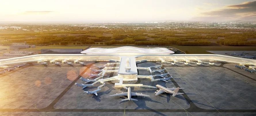 苍穹起桁架 | 兴民建设集团中标烟台蓬莱国际机场钢结构工程