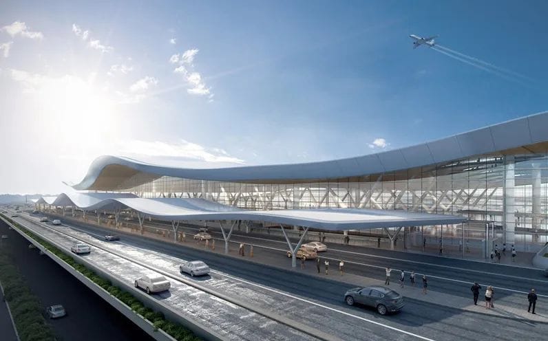 苍穹起桁架 | 兴民建设集团中标烟台蓬莱国际机场钢结构工程(图3)